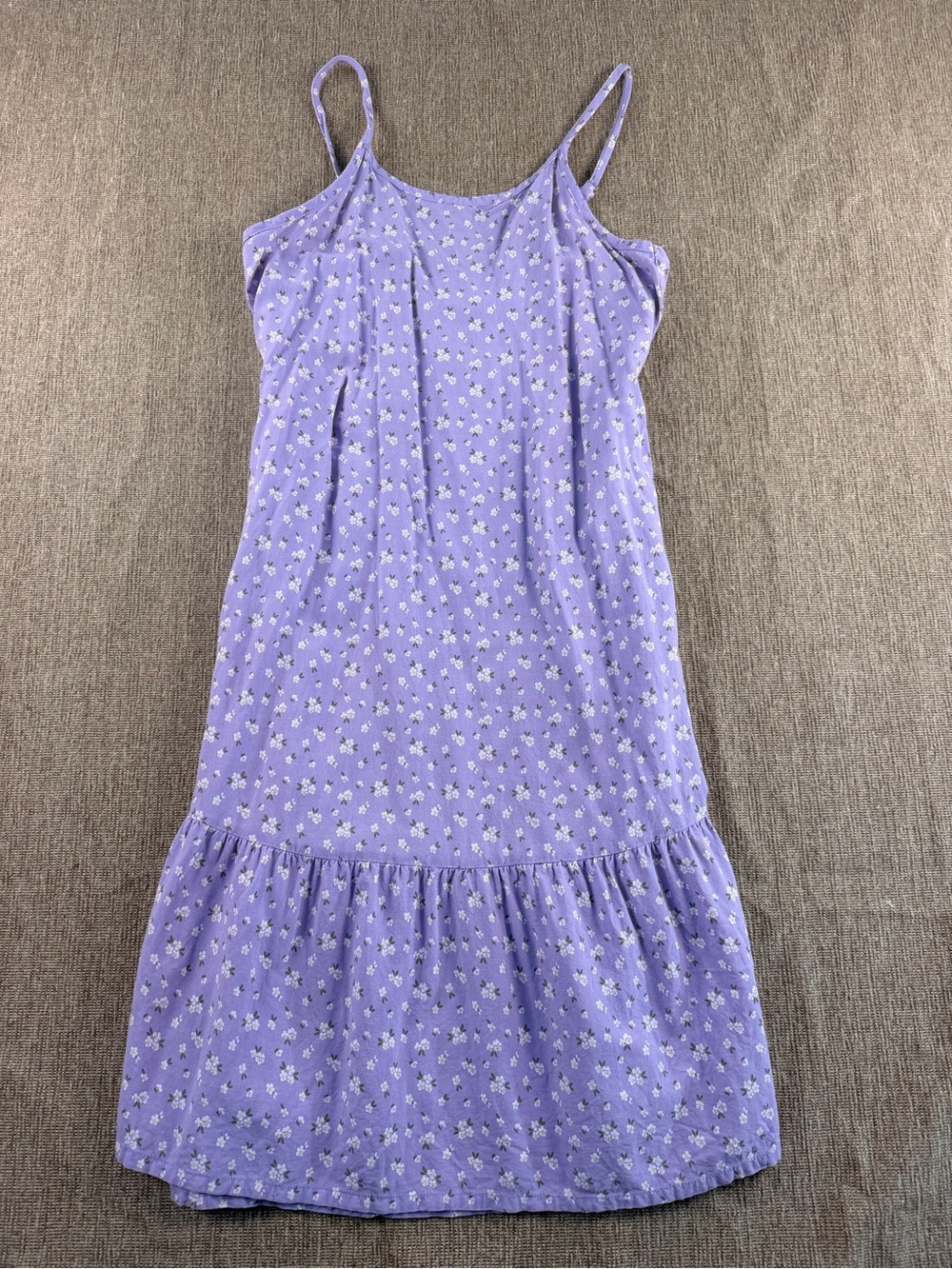 Wonder Nation Girls Lavender Floral Tiered Cami Sundress XL 14-16